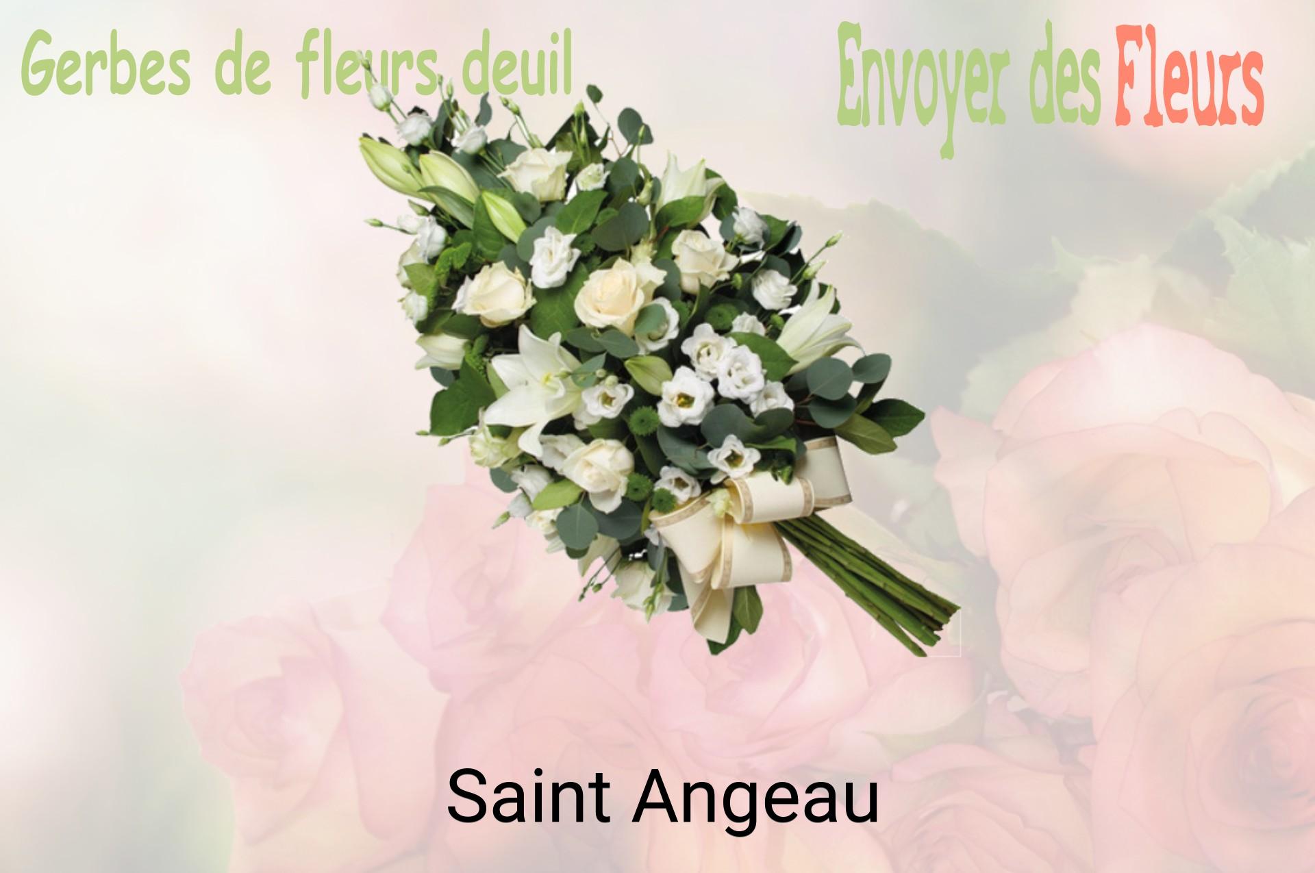 Gerbe de fleurs de deuil livrée à Saint-Angeau